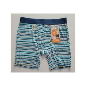 JOCKEY Intimates Blue Striped Boxer Brief Underwear S